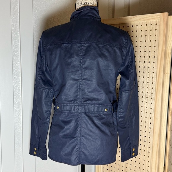 J. Crew Navy Utility Jacket with Gold Buttons, size small, Fall, Spring - Picture 4 of 11